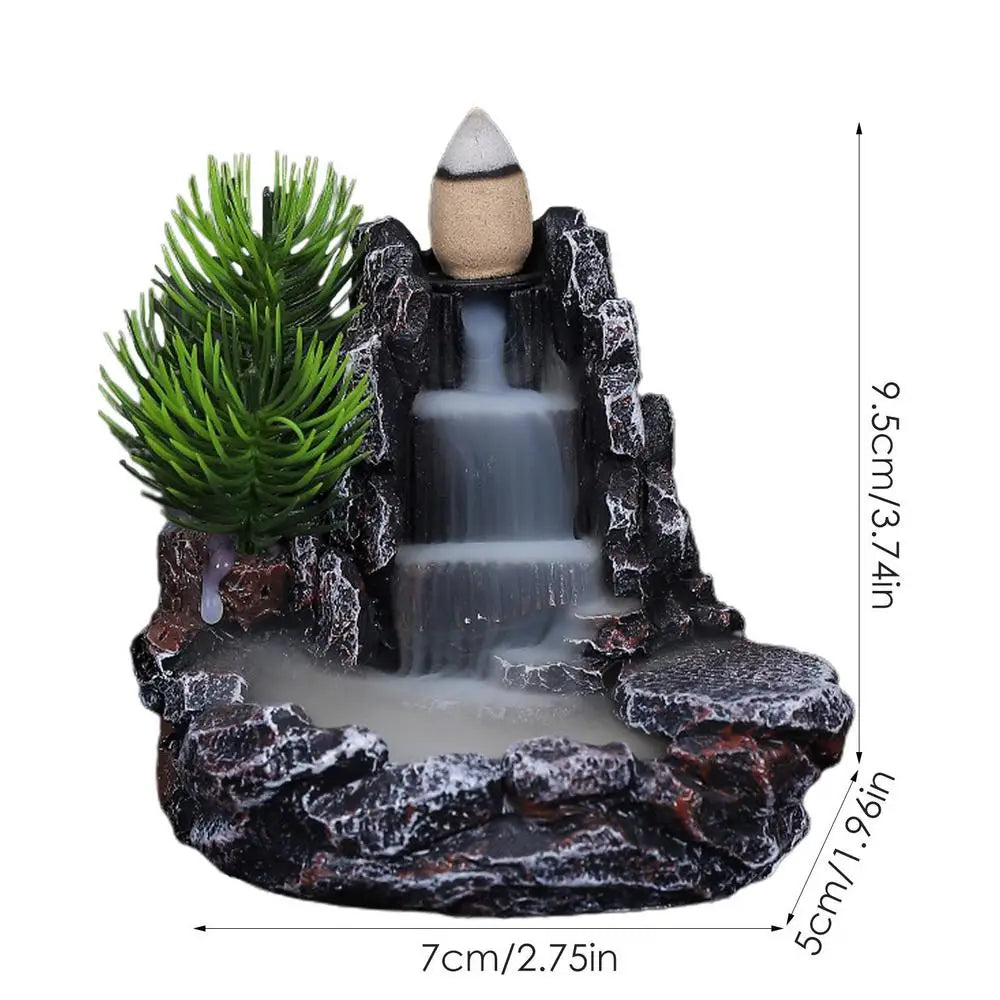 Home Backflow Incense Burner Resin Table Fragrance Backflow Aroma Buddha Censer Holder Incense Burner Halloween Teahouse Decor