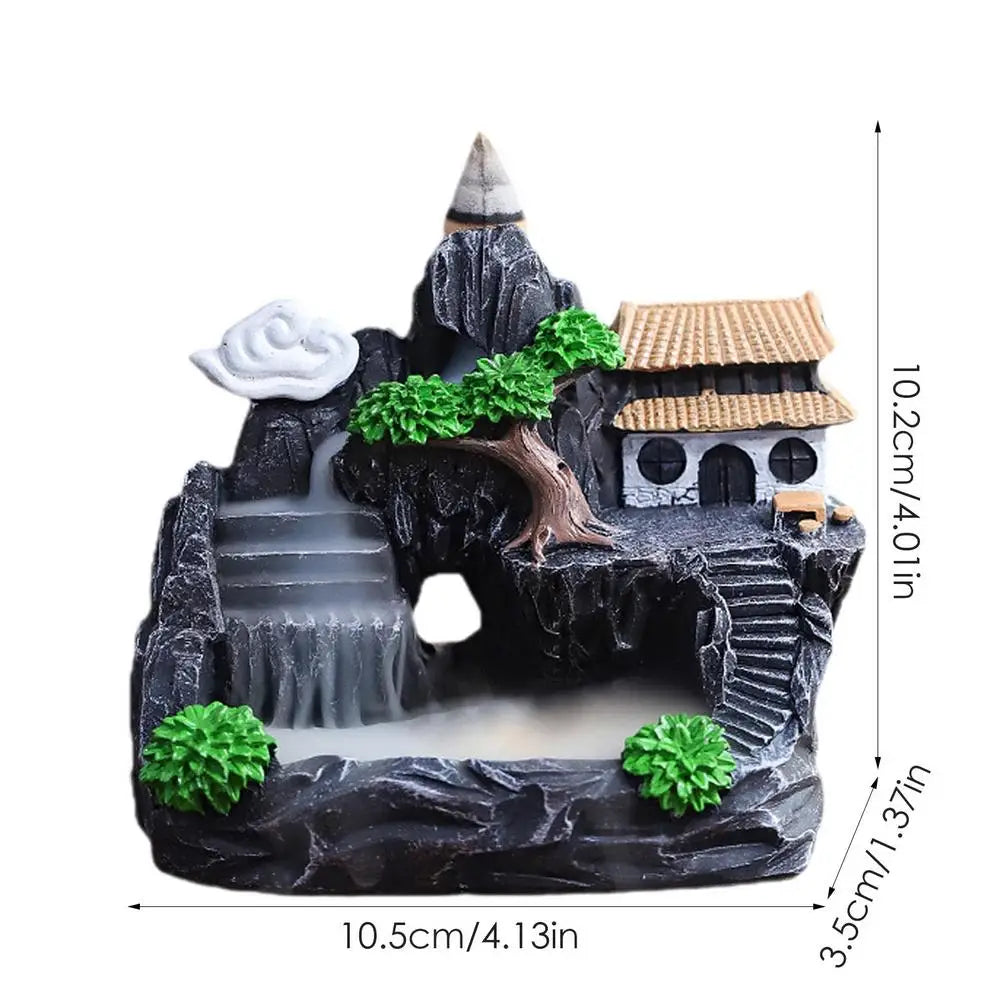 Home Backflow Incense Burner Resin Table Fragrance Backflow Aroma Buddha Censer Holder Incense Burner Halloween Teahouse Decor