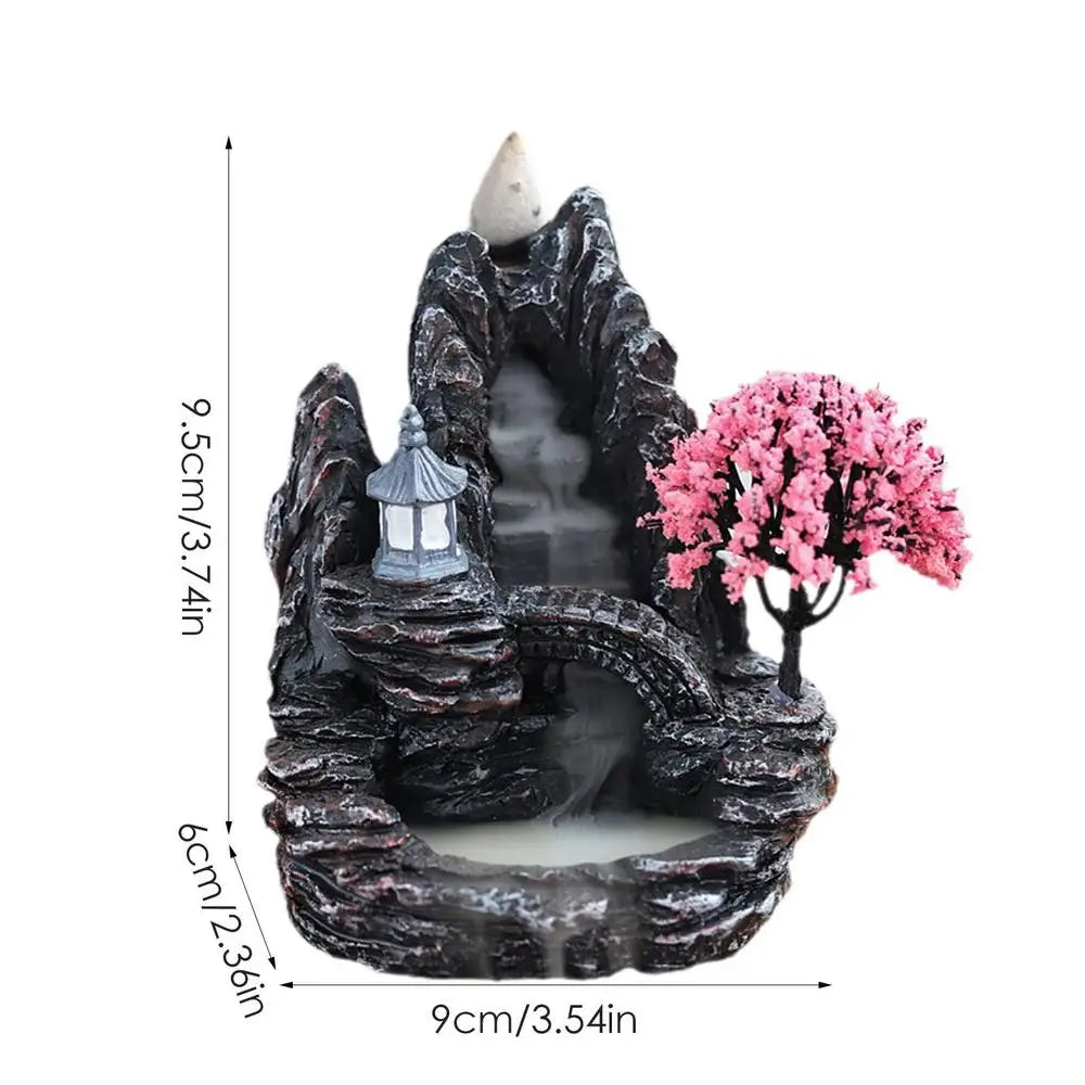 Home Backflow Incense Burner Resin Table Fragrance Backflow Aroma Buddha Censer Holder Incense Burner Halloween Teahouse Decor