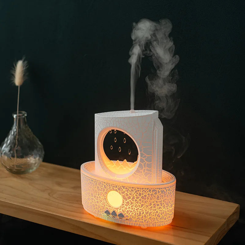 Zen Rain Clouds Aroma Diffuser Ultrasonic Air Humidifier Essential Oil Machine for Home Desktop Decor with 3 Colorful Lamps